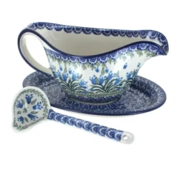 Blue Rose Polish Pottery 239-561 Ceramika Artystyczna Gravy Boat With Ladle 31 Blue Rose Polish Pottery 239-561 Ceramika Artystyczna Gravy Boat With Ladle -Target KitchenAid GUEST eba345ac 619e 4120 8752 4794fda99b73