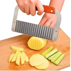 Kitcheniva Stainless Steel Wavy Crinkle Cutter Slicer With Wooden Handle -Target KitchenAid GUEST ec02103d fb5e 4879 b57b 42bb5a67766f
