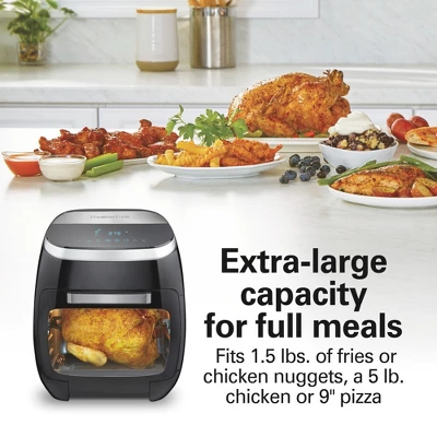 Hamilton Beach Digital Air Fryer Oven With Rotisserie 11.6 Quart/11 Liter Capacity 35073: 1700W, Hand Wash, Black 7 Hamilton Beach Digital Air Fryer Oven With Rotisserie 11.6 Quart/11 Liter Capacity 35073: 1700W, Hand Wash, Black - Image 5