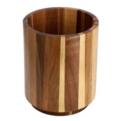 MegaChef Acacia Wood 360 Rotating Utensil Holder