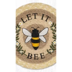 Earth Rugs Let It Bee Printed Round Trivet – 10" Braided Jute Hot Pad -Target KitchenAid GUEST ec43248b 95ea 4aed b6e0 4f4e6f6c5261