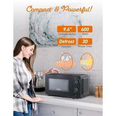 COMMERCIAL CHEF Countertop Microwave Oven 0.6 Cu. Ft. 600W 5 COMMERCIAL CHEF Countertop Microwave Oven 0.6 Cu. Ft. 600W - Image 3