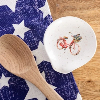 Transpac Ceramic Bike Spoon Rest Home Decor Patriotic Design Perfect For Kitchen And Dining Ceramic Spoon Holder 3 Transpac Ceramic Bike Spoon Rest Home Decor Patriotic Design Perfect For Kitchen And Dining Ceramic Spoon Holder
