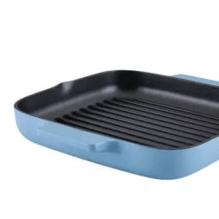 KitchenAid 11" Enameled Cast Iron Square Grill And Roasting Pan - Blue Velvet -Target KitchenAid GUEST ec9e4406 1c98 4f4d a4d9 998e2cc13f68