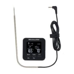 KitchenAid Programmable Wired Probe Kitchen Thermometer & Timer: Digital Food & Meat Thermometer, Black, -4 To 482°F -Target KitchenAid GUEST ecfd992c 768a 4a31 b385 d556ead1497d