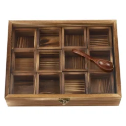 YIYIBYUS Wooden Spice Box With 12 Containers, Spice Fit Box -Target KitchenAid GUEST ed2f2c25 edf6 41fe 9390 f98469e5ab07