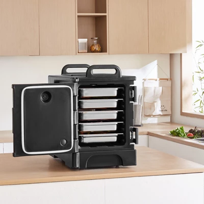 VEVOR Insulated Food Pan Carrier, 81 Qt Hot Box For Catering, Food Box Carrier With Double Buckles, Front Loading Food Warmer With Handles 3 VEVOR Insulated Food Pan Carrier, 81 Qt Hot Box For Catering, Food Box Carrier With Double Buckles, Front Loading Food Warmer With Handles