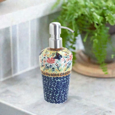 Blue Rose Polish Pottery B009 Manufaktura Soap Dispenser 3 Blue Rose Polish Pottery B009 Manufaktura Soap Dispenser