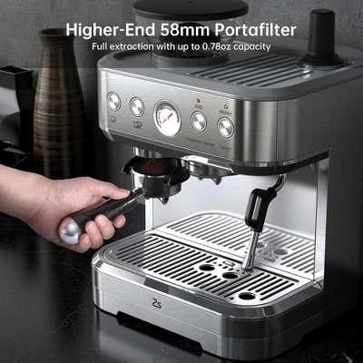 15 Bar Semi-Automatic Espresso Machine Coffee Maker With Grinder & Milk Steamer 5 15 Bar Semi-Automatic Espresso Machine Coffee Maker With Grinder & Milk Steamer - Image 3