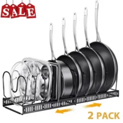 DOMETOUR 2 Pack Expandable Pot Lid Rack Organizer, Pans Organizer Rack, Pots And Pans Organizer Rack Cookware Set Organizer -Target KitchenAid GUEST ed5fcb01 f2ff 478d b02c 3c422bdddd1a
