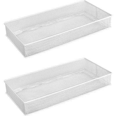 YBM Home White Mesh Drawer And Desk Organizer Tray, Pack Of 2 9 YBM Home White Mesh Drawer And Desk Organizer Tray, Pack Of 2 - Image 7