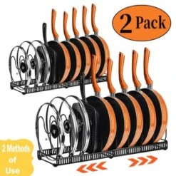 2 Pack Expandable Pot Lid Rack Organizer, Pans Organizer Rack, Pots And Pans Organizer Rack Cookware Set Organizer -Target KitchenAid GUEST ed9b28e9 21e5 461b a427 ed91460d697c