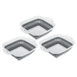 Unique Bargains Washing Fruit Vegetable Kitchen Multifunctional Square Collapsible Colanders 3 Pcs -Target KitchenAid GUEST edf7afb9 3b7a 4572 9172 28428a8534aa