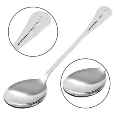 Unique Bargains Stainless Steel Kitchenware Cooking Soup Salt Sugar Dining Spoons 5.1" 10 Pcs 6 Unique Bargains Stainless Steel Kitchenware Cooking Soup Salt Sugar Dining Spoons 5.1" 10 Pcs - Image 4
