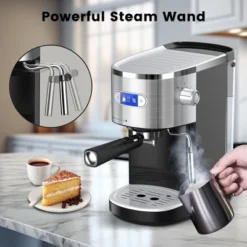 Kismile 20 Bar Espresso Machine Semi-Automatic, Professional Coffee Maker With Milk Frother Steam Wand & 45OZ Removable Water Tank -Target KitchenAid GUEST ee60c112 b5b5 4c4f 9a58 85999eb6a66a