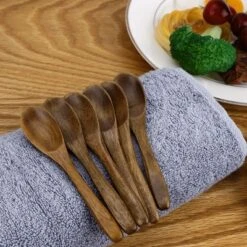 Unique Bargains Wooden Natural Grain Soup Ingredient Spoons 6" Brown 6 Pcs -Target KitchenAid GUEST ee67733d 2723 421b 91a7 2d3cc6d18ea5