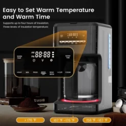 Kismile 14-Cup Drip Coffee Maker - 24-Hour Programmable Drip Coffee Machine, Bold Brew Mode, Auto Pause, Keep Warm Function -Target KitchenAid GUEST eedbe3b6 4c5d 4ec9 97be 7d5e9d9c3170