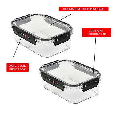 SharpChef Airtight Food Storage Container With Easy Locking Lids, Date Indicator, Leakproof,BPA-Free (0.45L) 4 SharpChef Airtight Food Storage Container With Easy Locking Lids, Date Indicator, Leakproof,BPA-Free (0.45L) - Image 2
