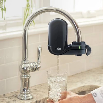 PUR Faucet Vertical Mount Water Filtration System Black: Best Faucet Water Purifier, Easy Installation, Filters Mercury & Lead 3 PUR Faucet Vertical Mount Water Filtration System Black: Best Faucet Water Purifier, Easy Installation, Filters Mercury & Lead