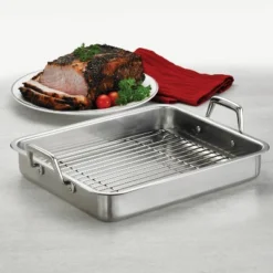Tramontina Gourmet Prima 13.5" Roasting Pan With Basting Grill: Stainless Steel Turkey Roaster With Rack, Oven & Dishwasher Safe -Target KitchenAid GUEST ef4ee988 91d1 4afa 9f3a e614fec2dbcc