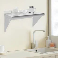 YIYIBYUS Wall Mounted Heavy Duty Metal Floating Shelving For Kitchen