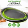 NutriChef Collapsible Strainer Set Of 3 Round Silicone Kitchen Colander