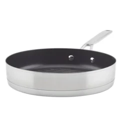 KitchenAid 3-Ply Base Stainless Steel 10.25" Nonstick Round Grill Pan: Induction Safe, Dishwasher & Oven Safe Griddle 29 KitchenAid 3-Ply Base Stainless Steel 10.25" Nonstick Round Grill Pan: Induction Safe, Dishwasher & Oven Safe Griddle -Target KitchenAid GUEST f1847dbb 4060 481f 89a3 3f4664c2be77