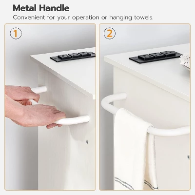 MaseiKar Kitchen Island With Power Outlet, Kitchen Storage Island With Spice Rack, Rolling Kitchen Cart On Wheels, For Kitchen And Dining Room 7 MaseiKar Kitchen Island With Power Outlet, Kitchen Storage Island With Spice Rack, Rolling Kitchen Cart On Wheels, For Kitchen And Dining Room - Image 5