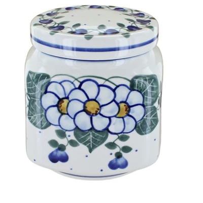 Blue Rose Polish Pottery 31B WR Unikat Medium Canister 8 Blue Rose Polish Pottery 31B WR Unikat Medium Canister - Image 6