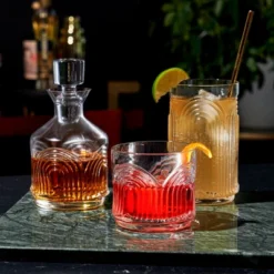 Viski Beau Stacking Decanter Set With Lowball Glasses - Crystal Decanter And Glasses For Whiskey - Art Deco Cocktail Glasses Whiskey Decanter Set Of 3 -Target KitchenAid GUEST f1d2ee8d d205 465e ab34 9d49366d5f9a