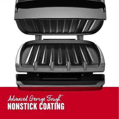 George Foreman GR340FBX 4-Serving Classic Plate Electric Indoor Grill And Panini Press, Black 4 George Foreman GR340FBX 4-Serving Classic Plate Electric Indoor Grill And Panini Press, Black - Image 2
