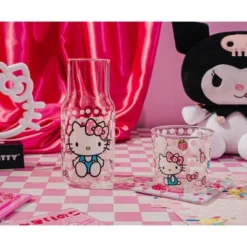 Silver Buffalo Sanrio Hello Kitty Pink Dots 18-Ounce Glass Pitcher And 8-Ounce Cup -Target KitchenAid GUEST f2672991 9c7f 49da 8286 3a43afb3f287