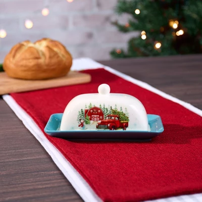 The Lakeside Collection Winter In The Country Tabletop Collection - Butter Dish 3 The Lakeside Collection Winter In The Country Tabletop Collection - Butter Dish