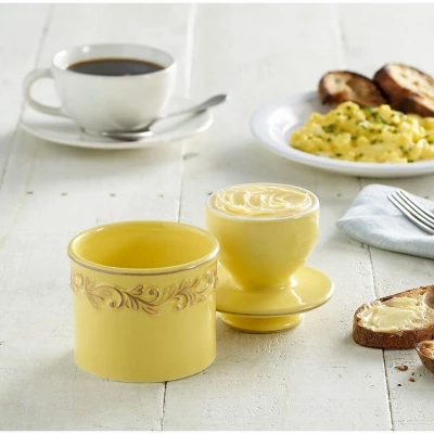 Butter Bell® Crock – Goldenrod Antique Ceramic Butter Keeper, Vintage-Style Butter Dish For Fresh, Spreadable Butter 3 Butter Bell® Crock – Goldenrod Antique Ceramic Butter Keeper, Vintage-Style Butter Dish For Fresh, Spreadable Butter