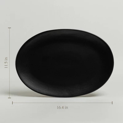 Over&back Coupe Hand-Finished Stoneware Oval Serving Platter Semi-Matte 6 Over&back Coupe Hand-Finished Stoneware Oval Serving Platter Semi-Matte - Image 4
