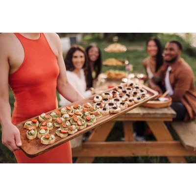 Toscana Canape 36" Acacia Wood Appetizer Serving Tray 5 Toscana Canape 36" Acacia Wood Appetizer Serving Tray - Image 3