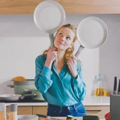 BergHOFF Balance Non-stick Ceramic 2Pc Frying Pan 9.5" And Nylon Turner 13.75", Recycled Aluminum, Moonmist -Target KitchenAid GUEST f381d54a 259d 4dbf bacd 8beba59b42ef