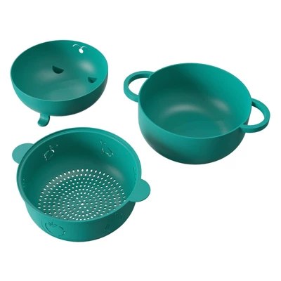 Itopfox Microwave Ramen Bowl With Removable Strainer, Noodle Cooker And Steamer For Cooking Food And Vegetables, Large Capacity, Green 5 Itopfox Microwave Ramen Bowl With Removable Strainer, Noodle Cooker And Steamer For Cooking Food And Vegetables, Large Capacity, Green - Image 3