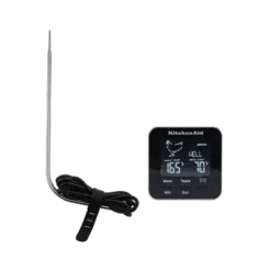 KitchenAid Programmable Wired Probe Kitchen Thermometer & Timer: Digital Food & Meat Thermometer, Black, -4 To 482°F -Target KitchenAid GUEST f4562cbf 4fa2 420a 9133 18fe8de9be86