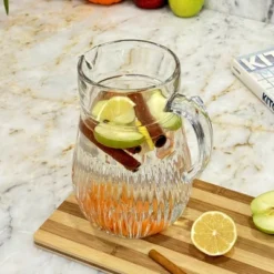 Slickblue Modern Cristalline Glass Drinkware Set – 65 Oz Pitcher & 6 Tumblers, Striking Linear Grooved Pattern 13 Slickblue Modern Cristalline Glass Drinkware Set – 65 Oz Pitcher & 6 Tumblers, Striking Linear Grooved Pattern -Target KitchenAid GUEST f4d07654 08ef 4367 a48e 206401b1e8b1