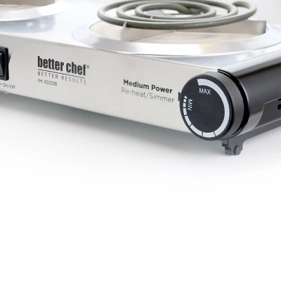 Better Chef IM-302DB Stainless Steel Dual Electric Burner 5 Better Chef IM-302DB Stainless Steel Dual Electric Burner - Image 3