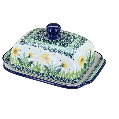 Blue Rose Polish Pottery 295 Ceramika Artystyczna Butter Dish 9 Blue Rose Polish Pottery 295 Ceramika Artystyczna Butter Dish - Image 7