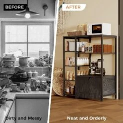 5-Tier Coffee Bar With Shelves, Bakers Rack W/Storage Cabinet, Bookshelves Storage Organizer, Display Standing Shelf Unit For Living Room -Target KitchenAid GUEST f4fe27ad d4a5 4b9b bfbf 74b659b8daff