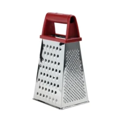 GoodCook Ready Box Grater: Stainless Steel Handheld Cheese & Vegetable Grater, Red, 8.5" Height, Hand Wash -Target KitchenAid GUEST f59af586 7f54 403e ab50 0b8f82218e0c