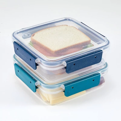 Simply Green Eco Click Sandwich Food Storage Container Sets - 2pc 7 Simply Green Eco Click Sandwich Food Storage Container Sets - 2pc - Image 5