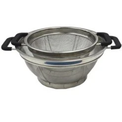 SAMMART Set Of 2 Stainless Steel Mesh Colander With Black Silicone Handle - Strainer For Pasta, Noodle And Fruits 11 SAMMART Set Of 2 Stainless Steel Mesh Colander With Black Silicone Handle - Strainer For Pasta, Noodle And Fruits -Target KitchenAid GUEST f5ceaf26 ccb2 4b13 9fa1 96b030a45cad