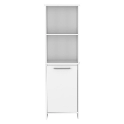 GlasFlength Kitchen Storage Kitchen Pantry Cabinet Tall Cabinet Freestanding Storage Cupboard For Dining Room, White, 15.74"*17.71"*59.29" 7 GlasFlength Kitchen Storage Kitchen Pantry Cabinet Tall Cabinet Freestanding Storage Cupboard For Dining Room, White, 15.74"*17.71"*59.29" - Image 5