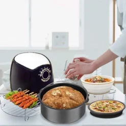 Itopfox 9 Inch Air Fryer Accessories Set With Cupcake Pan, Pizza Pan, Silicone Baking Cup, Recipe Cookbook For 5.3Qt - 6.8Qt Air Fryers -Target KitchenAid GUEST f6896737 5952 4545 a601 5077f837d673