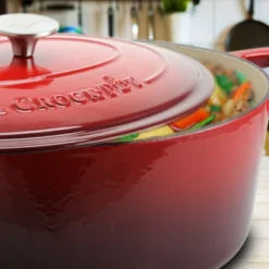 Crock-Pot Crock Pot Artisan 7 Quart Oval Enameled Cast Iron Dutch Oven In Scarlet Red -Target KitchenAid GUEST f6a6dd89 c349 4c00 9777 1ce95353f575