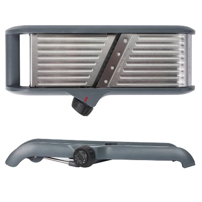Prepworks Dial And Slice Chef's Mandoline: ABS & Stainless Steel Vegetable Slicer, Dishwasher-Safe, Black/Gray 4 Prepworks Dial And Slice Chef's Mandoline: ABS & Stainless Steel Vegetable Slicer, Dishwasher-Safe, Black/Gray - Image 2